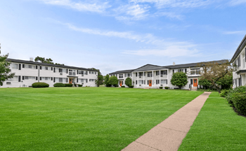 Mature manicured landscaping